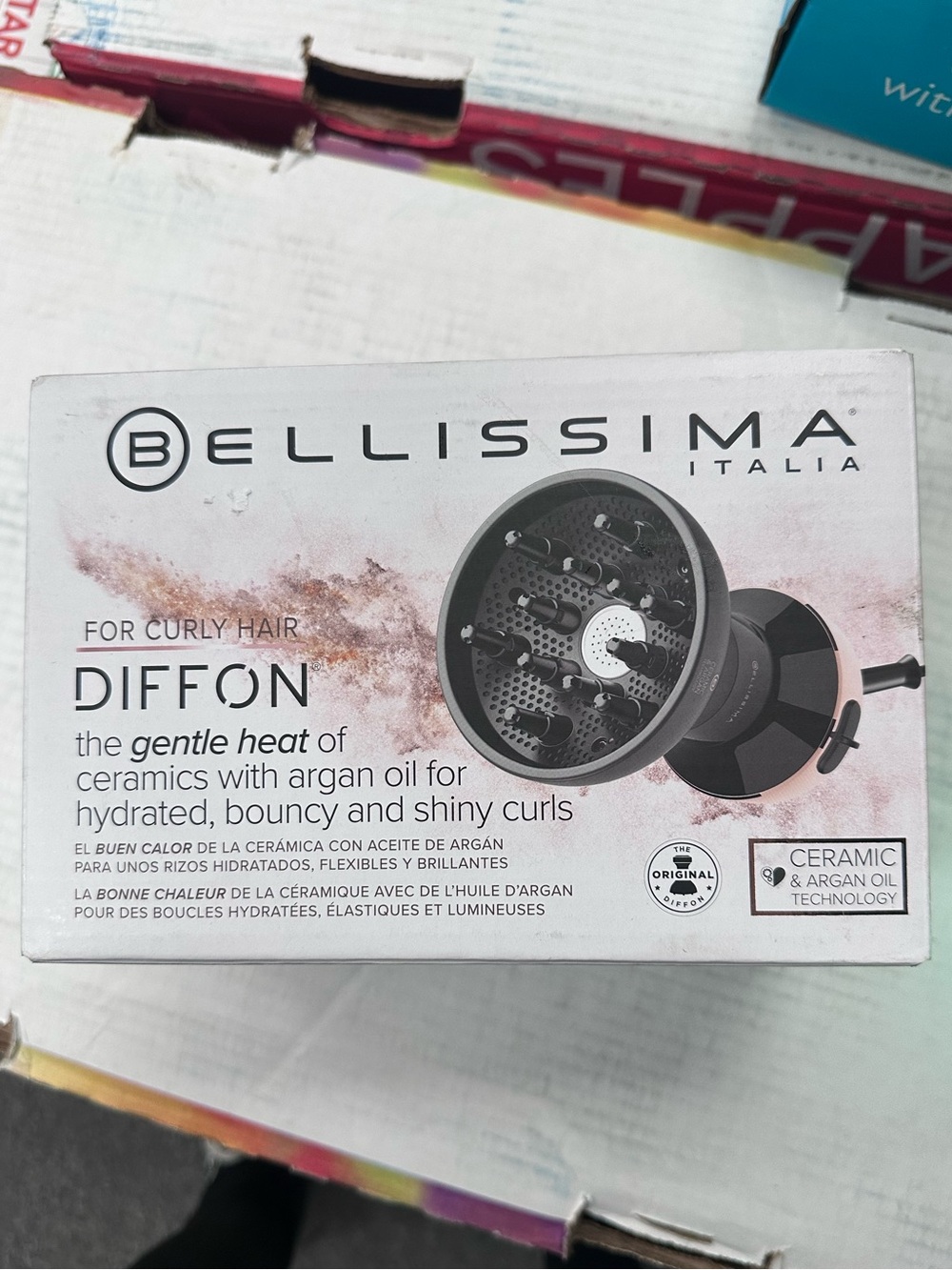 Bellissima Diffon Ceramic Hair Diffuser - Black with Pink Accents